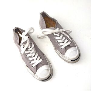 CONVERSE Jack Purcell Mens 4 Womens 5.5 Gray White Low Top Sneakers Bin 8
